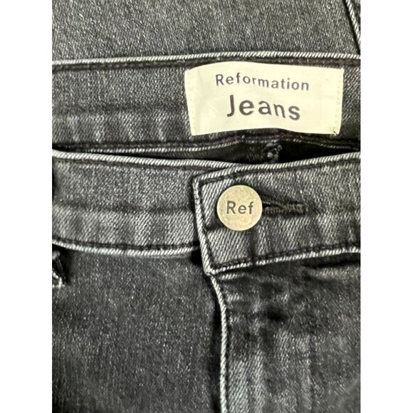 Reformation May High Skinny Jeans in Washed Black Size 28 - Picture 7 of 15